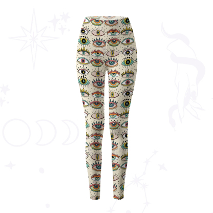 Purplehecate Evil Eye Pattern Yoga Pants