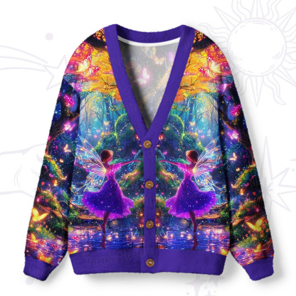 Purplehecate Enchanted Fairy Forest Ugly Cardigan Sweaters
