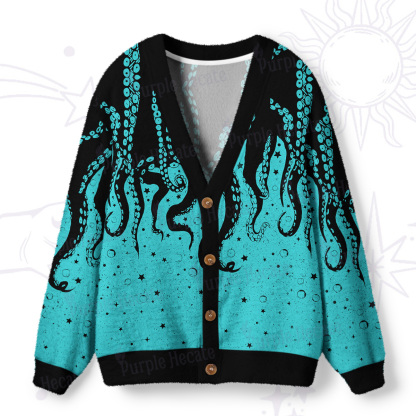 Purplehecate Tentacles of the Deep Ugly Cardigan Sweaters
