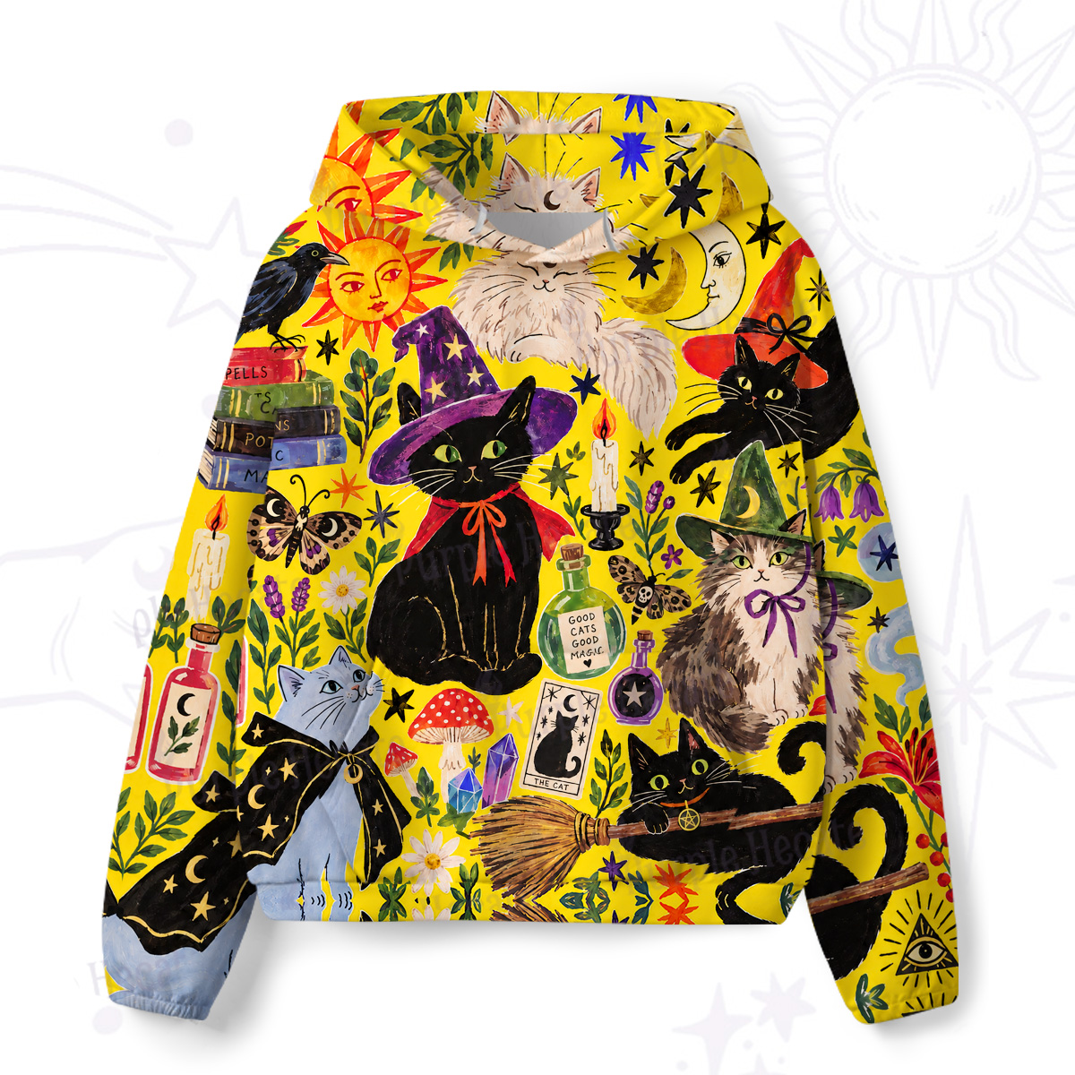 [Copy]Purplehecate Rainbow Magic Cats All-Over Print Hoodie