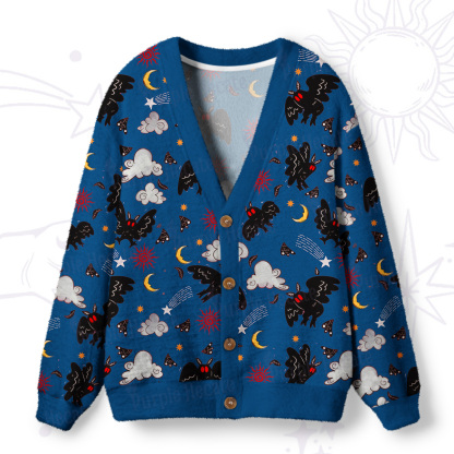 Purplehecate Cryptid Mothman Ugly Cardigan Sweaters