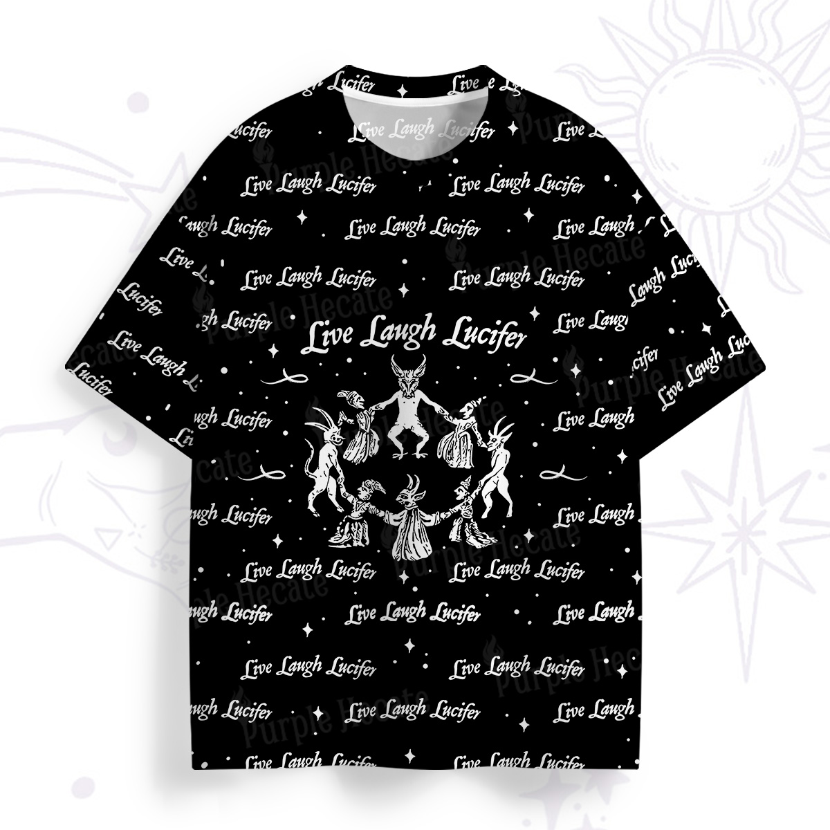 Purplehecate Live Laugh Lucifer All Over Print T-Shirt