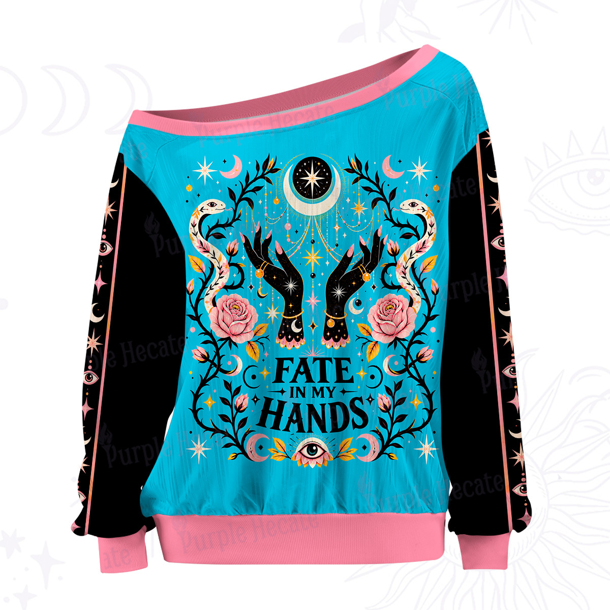 Purplehecate Fate in My HandsOff The Shoulder Graphic Jersey