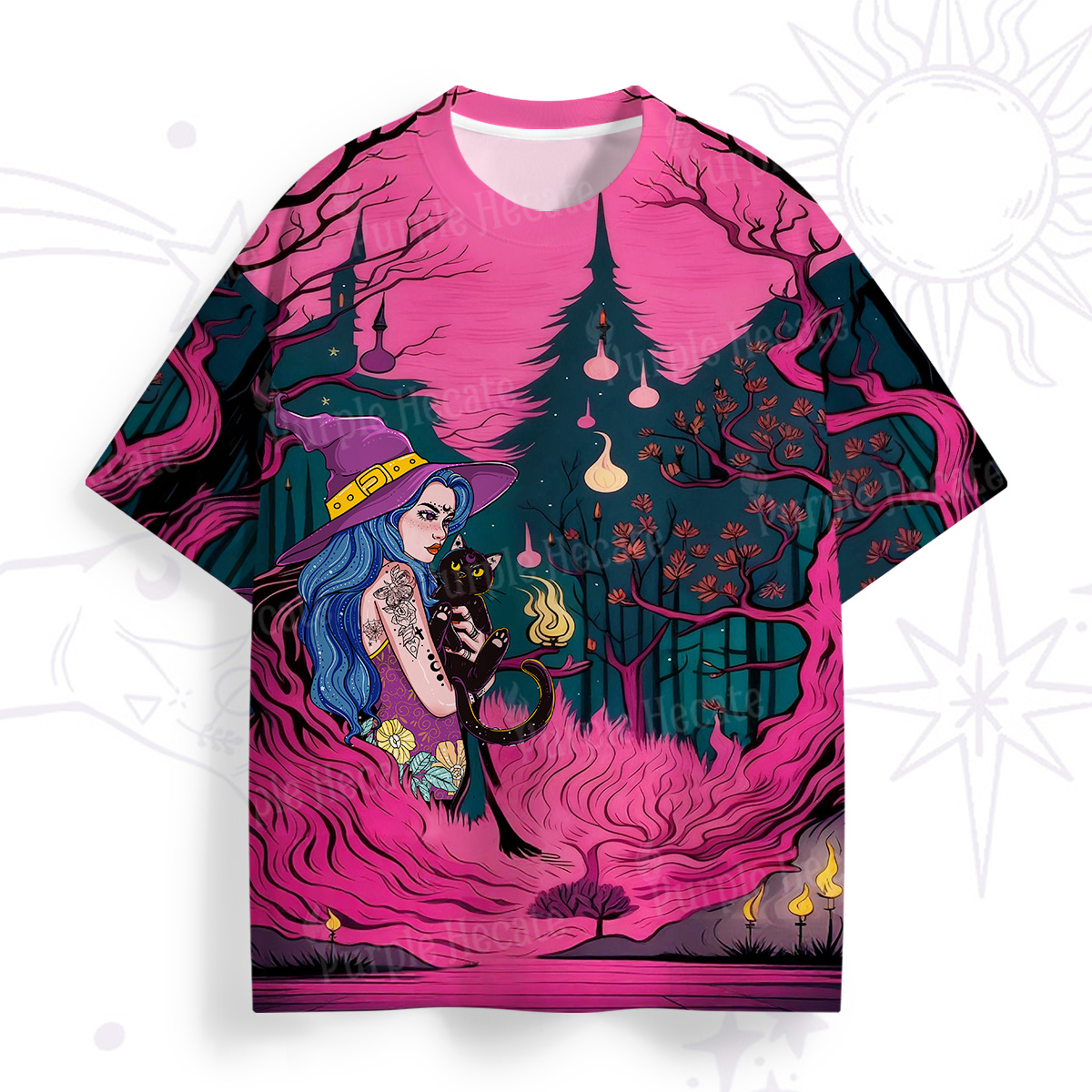 Purplehecate The Witch and Her Familia All Over Print T-Shirt