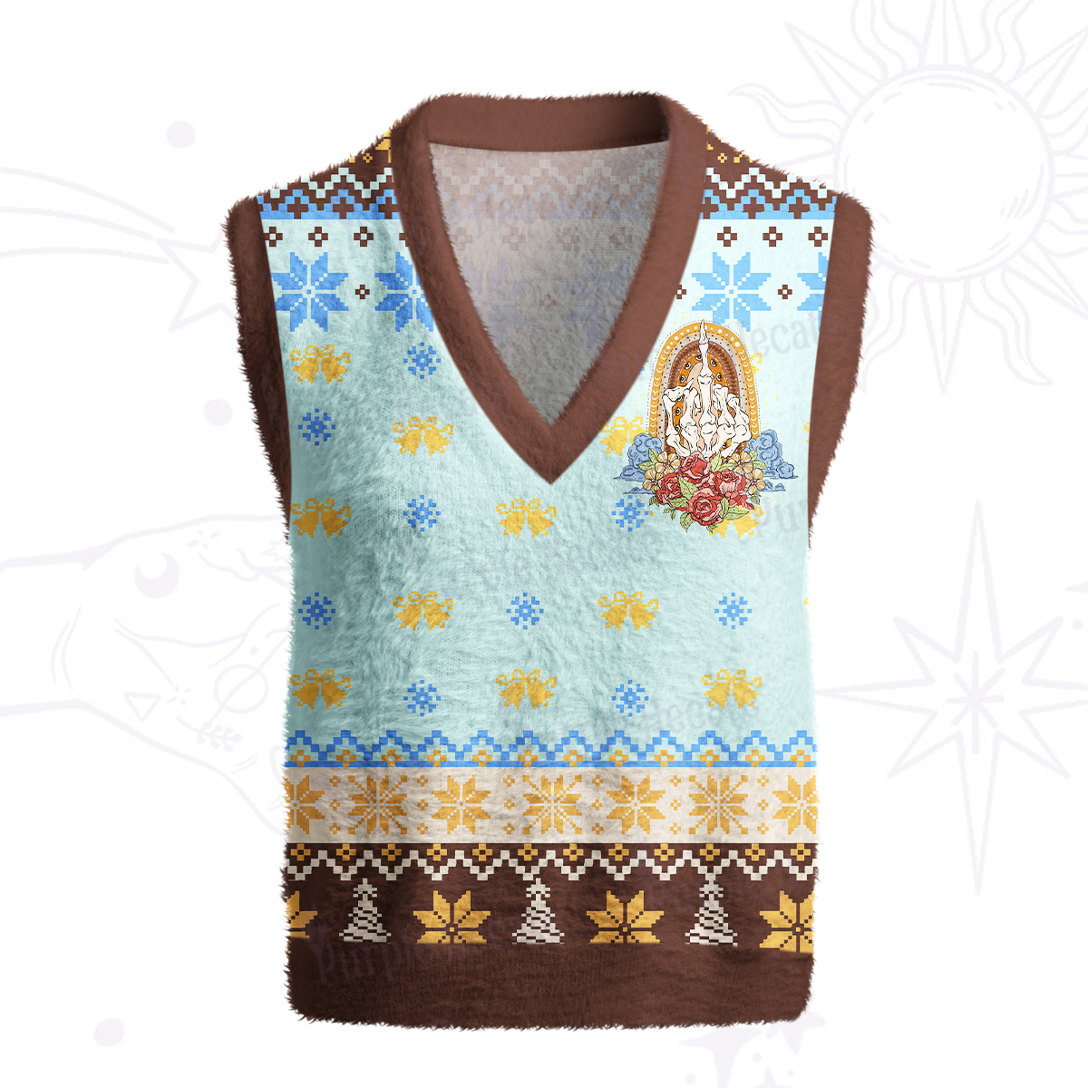 Purplehecate The Zero Of Fucks Ugly Sweater Vest
