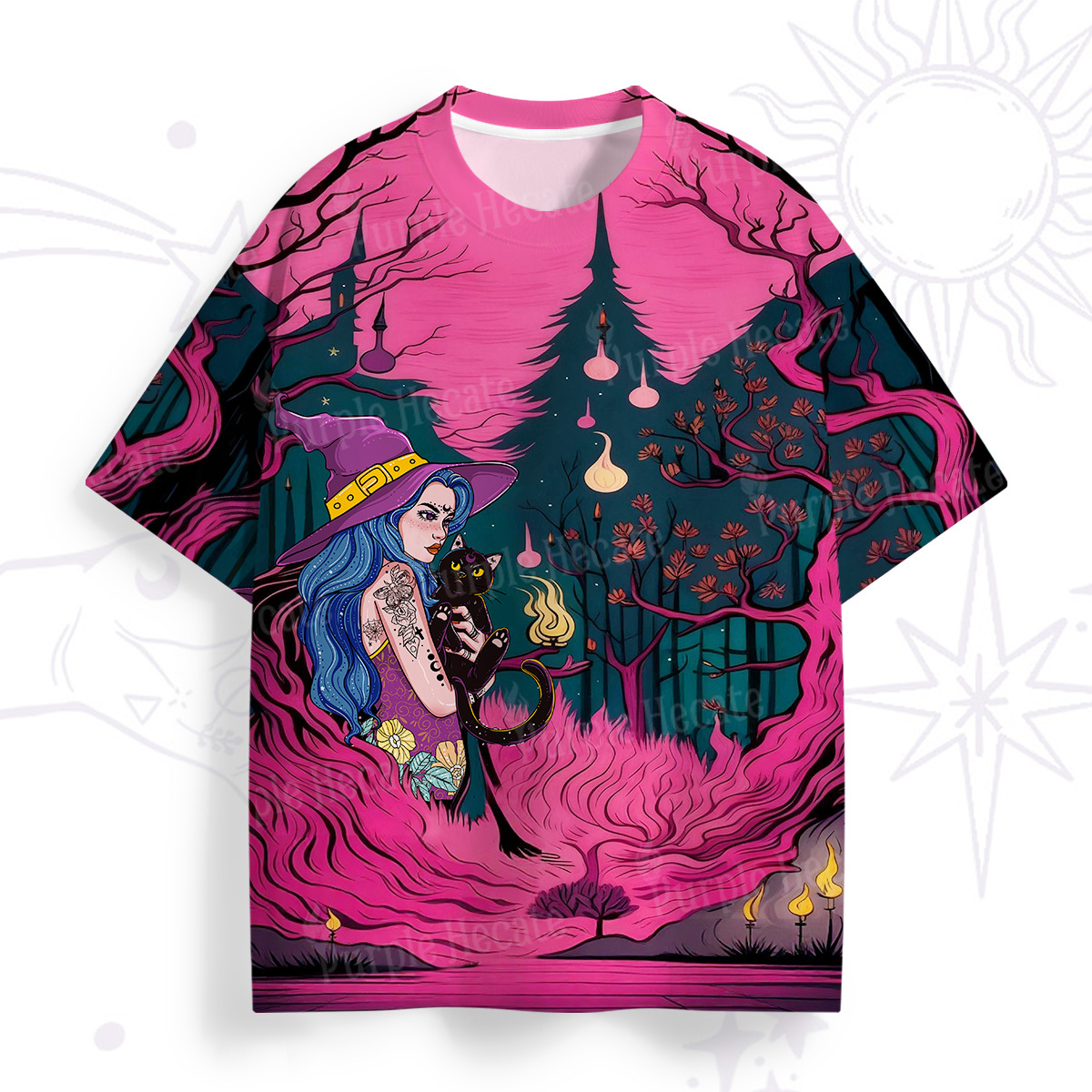 Purplehecate The Witch and Her Familia All Over Print T-Shirt