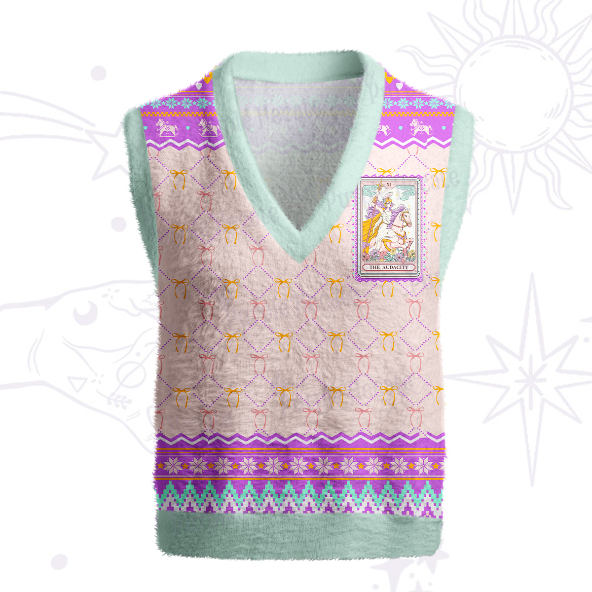 Purplehecate The Audacity Goddess Ugly Sweater Vest