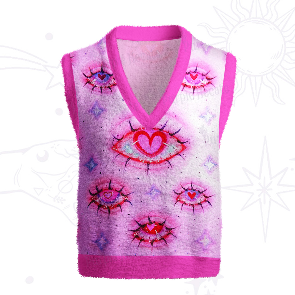 Purplehecate Mystic Love-Eye Ugly Sweater Vest