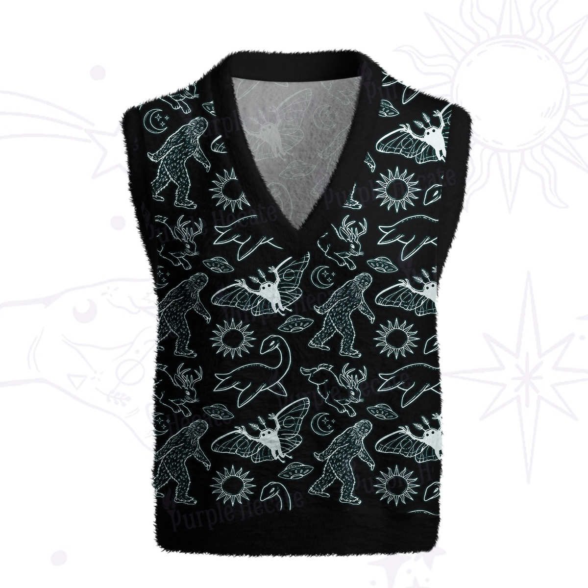Purplehecate Cryptid Ugly Sweater Vest