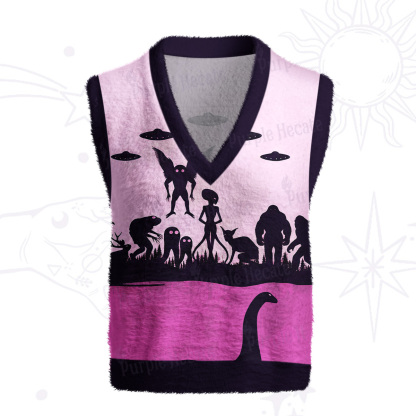 Purplehecate Alien Lake Monster Encounter Ugly Sweater Vest