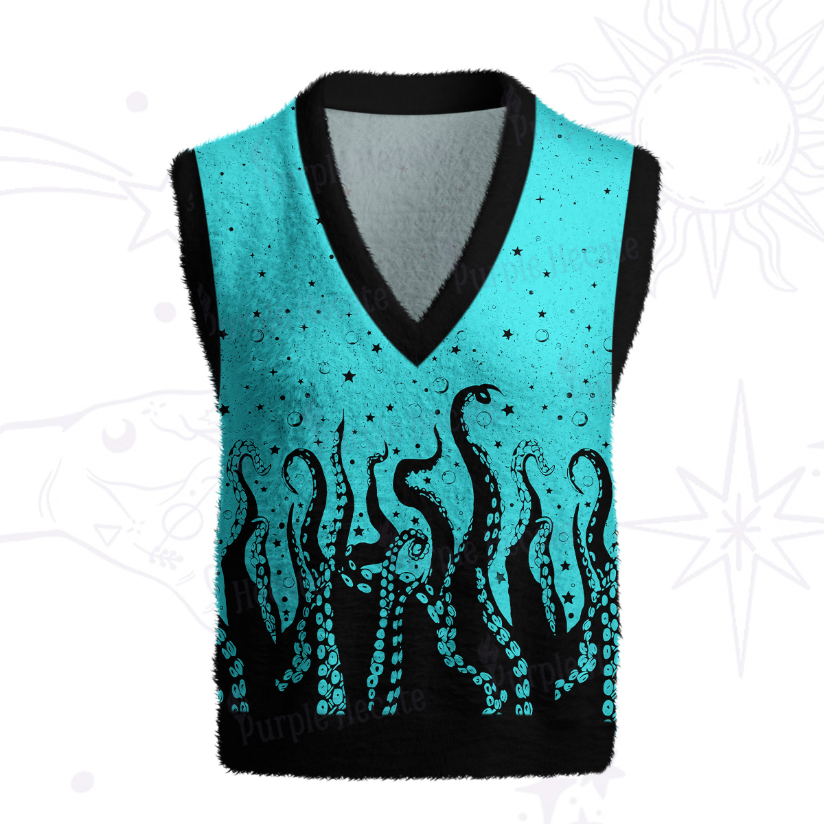 Purplehecate Tentacles of the Deep Ugly Sweater Vest