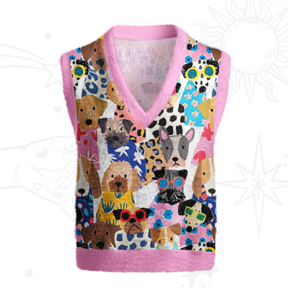 Purplehecate Puppy Parade Ugly Sweater Vest