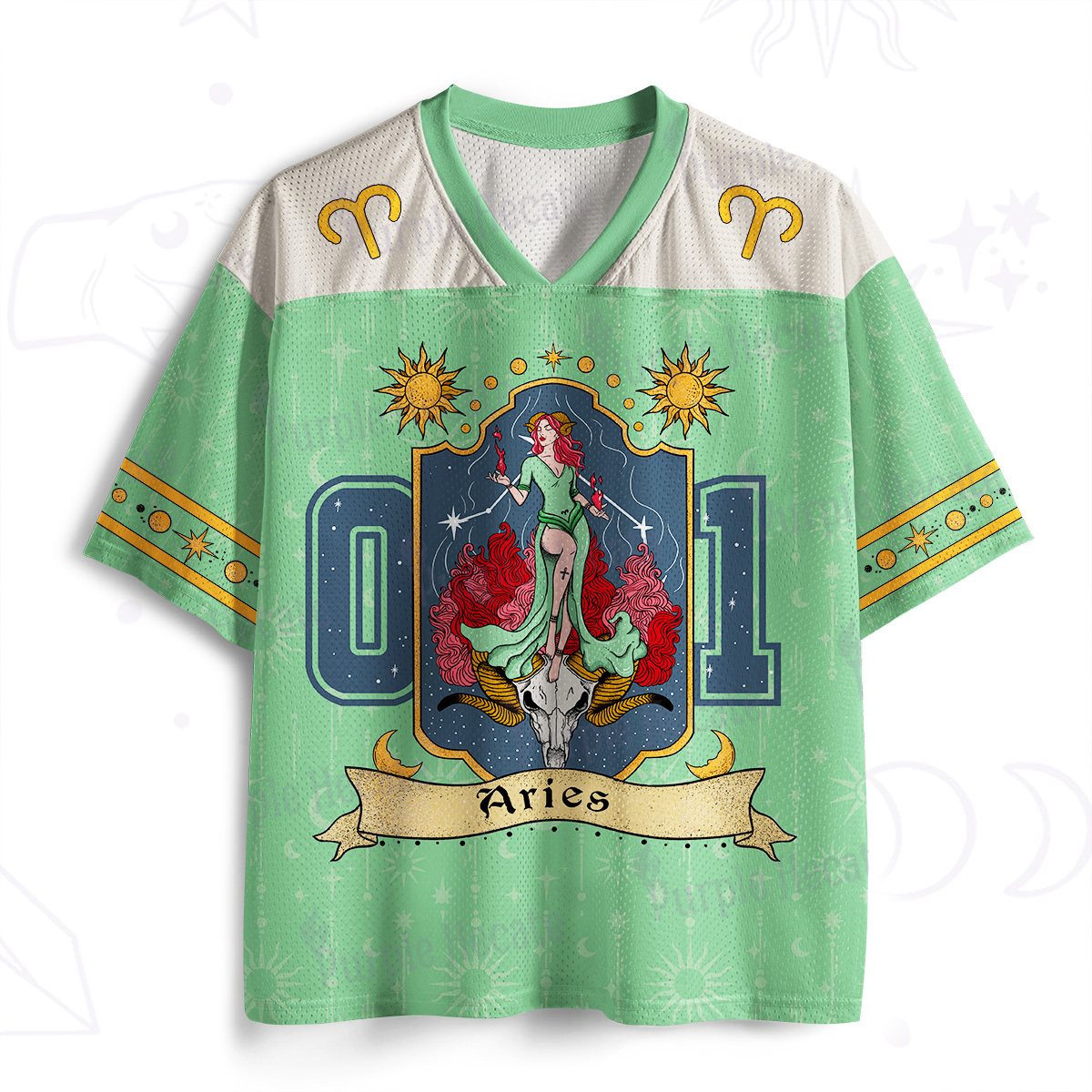 Purplehecate Aries Zodiac Mesh Jersey