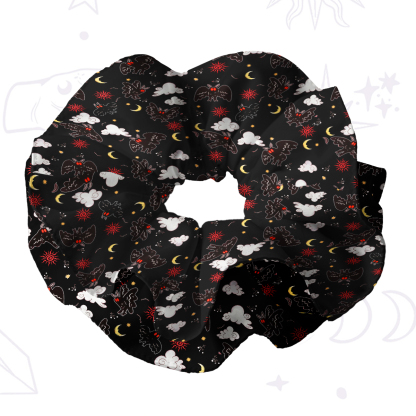 Purplehecate Cryptid Mothman Double Layer Scrunchie