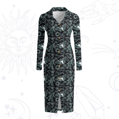Purplehecate Cryptid Ribbed Knit Dress