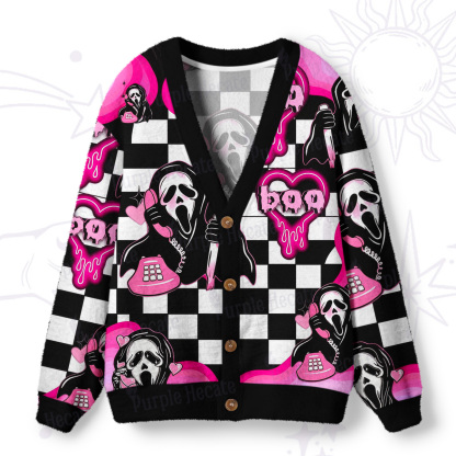 Purplehecate Boo Hotline Ugly Cardigan Sweaters