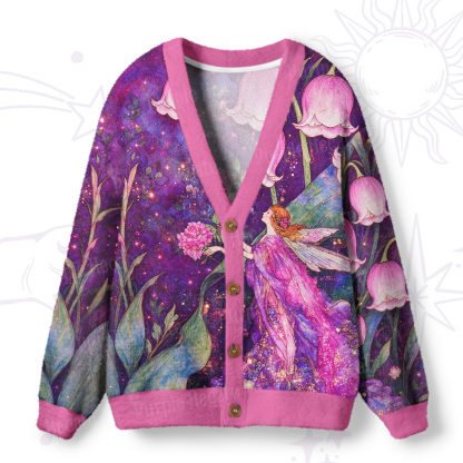 Purplehecate Enchanted Bellflower Fairy Ugly Cardigan Sweaters