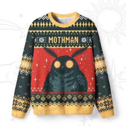 Purplehecate Mothman Eating Soup Fuzzy Ugly Sweatshirt