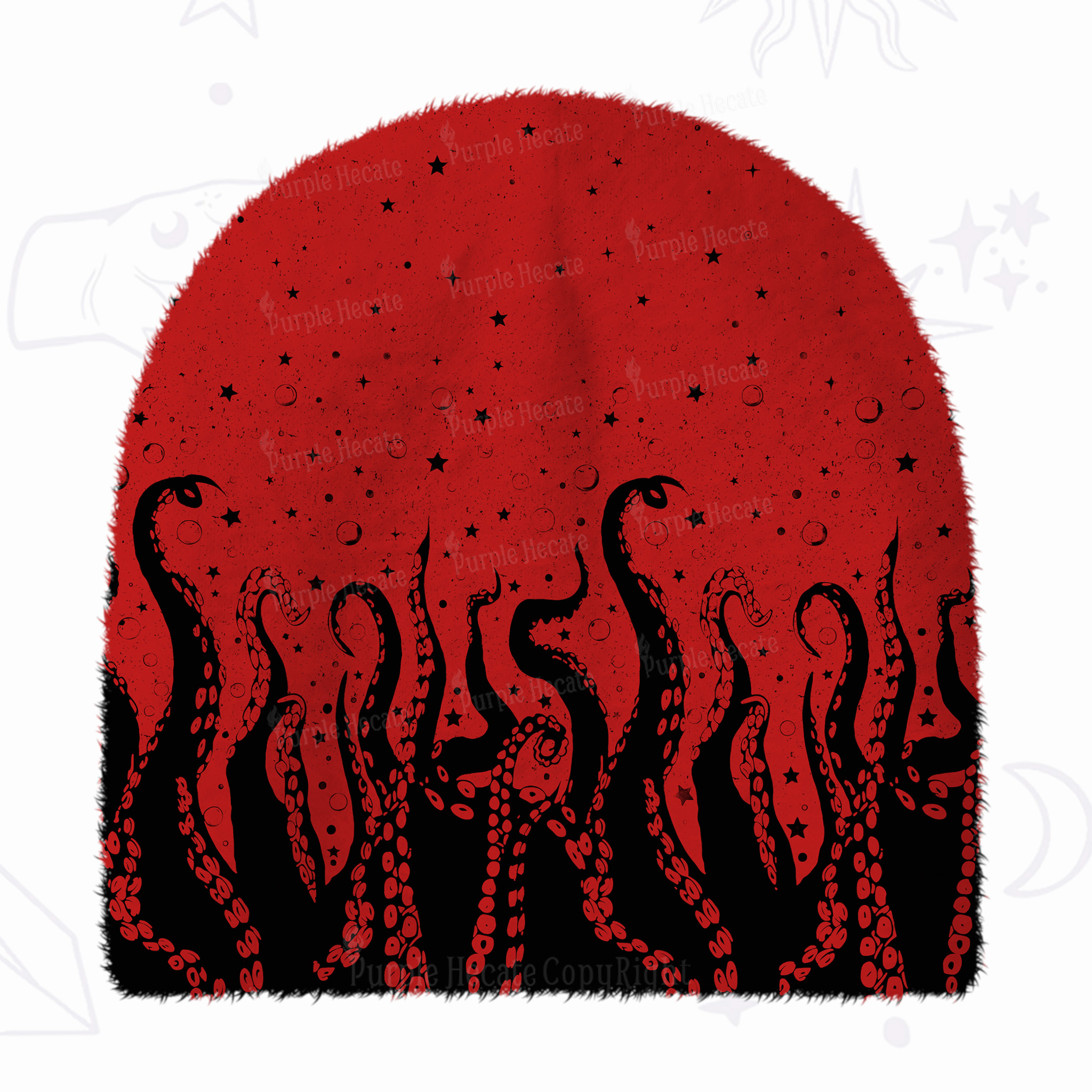 Purplehecate Tentacles of the Deep Fuzzy Knit Beanie
