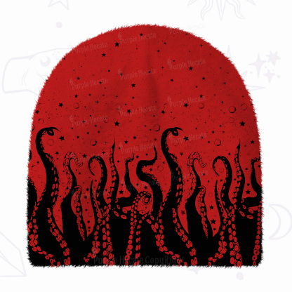 Purplehecate Tentacles of the Deep Fuzzy Knit Beanie