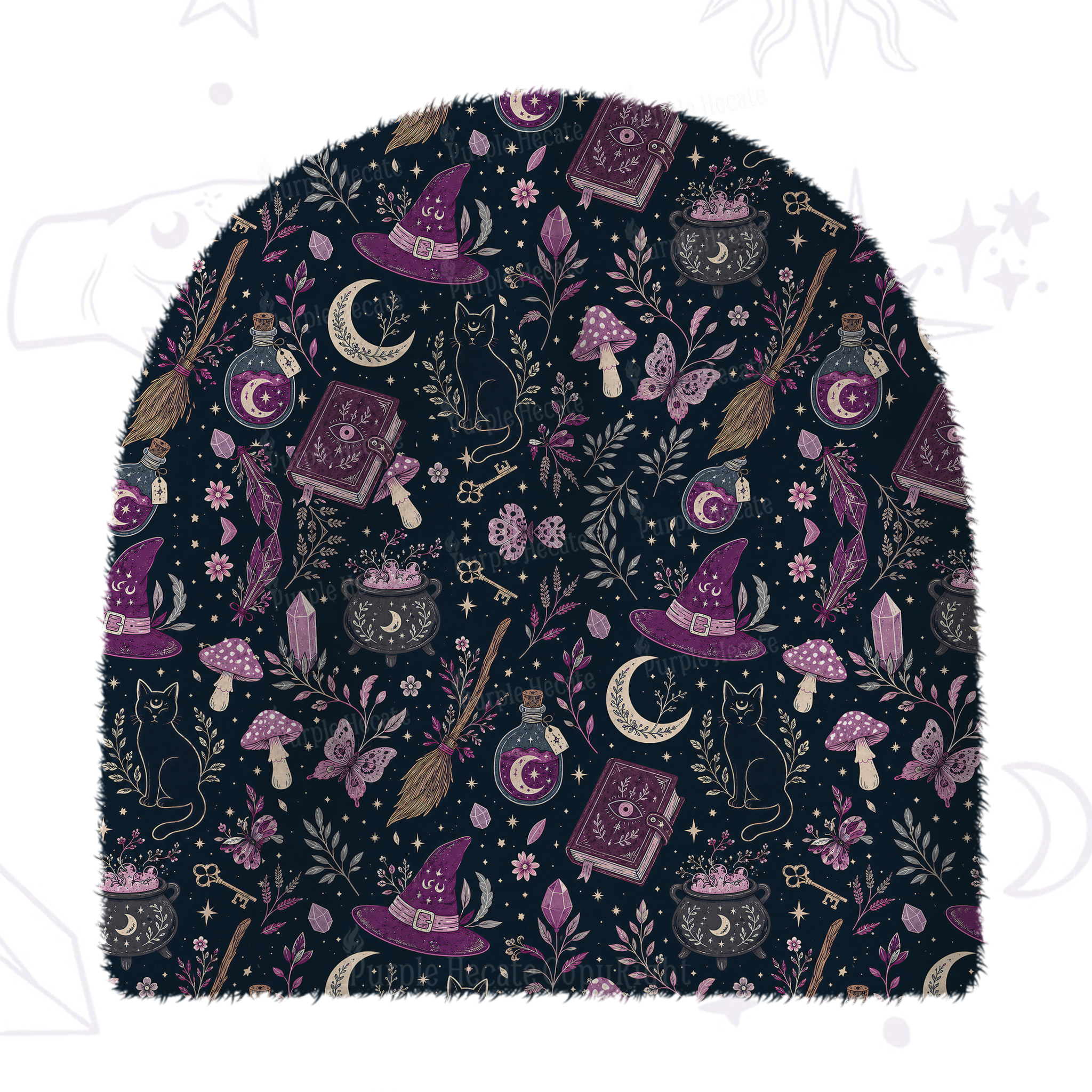 [Copy]Purplehecate Cryptid Mothman Fuzzy Knit Beanie