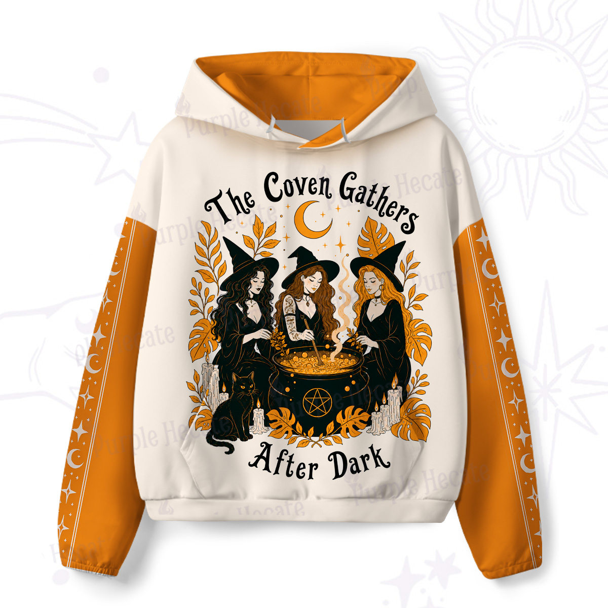 Purplehecate The Coven Gathers After Dark All-Over Print Hoodie