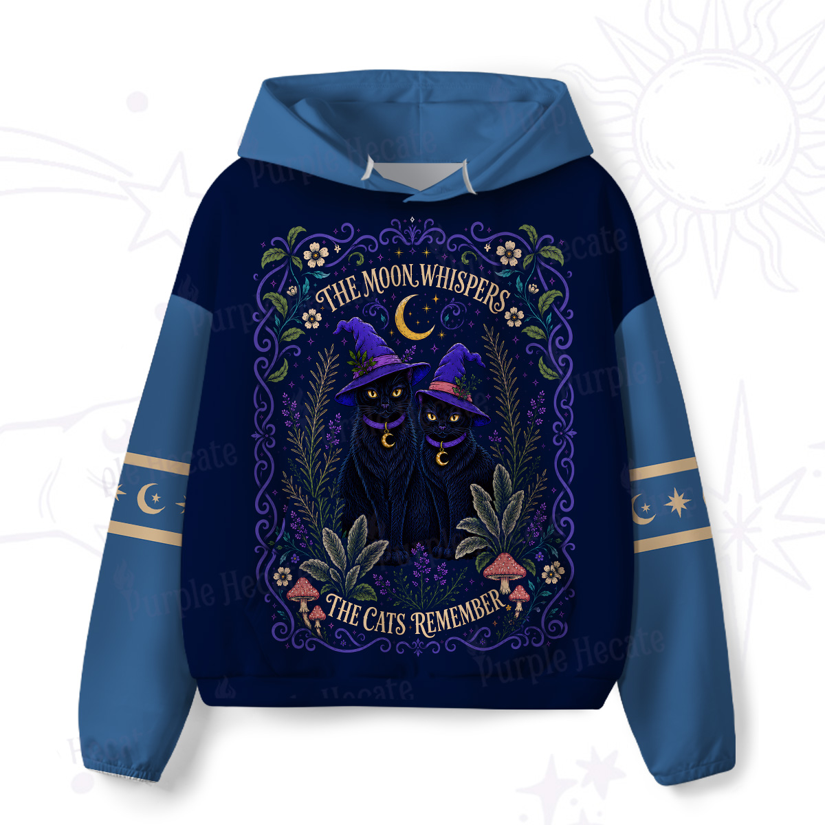 Purplehecate The Moon Whispers All-Over Print Hoodie