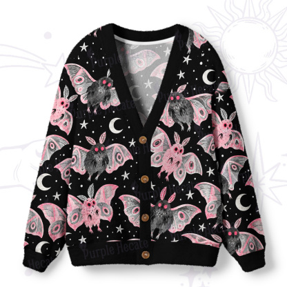 Purplehecate Cryptid Mothman Night Parade Ugly Cardigan Sweaters