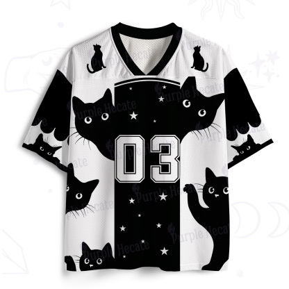 Purplehecate Peekaboo Cats Mesh Jersey