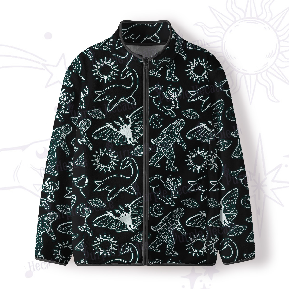 Purplehecate Cryptid Full Zip Fleece Jacket