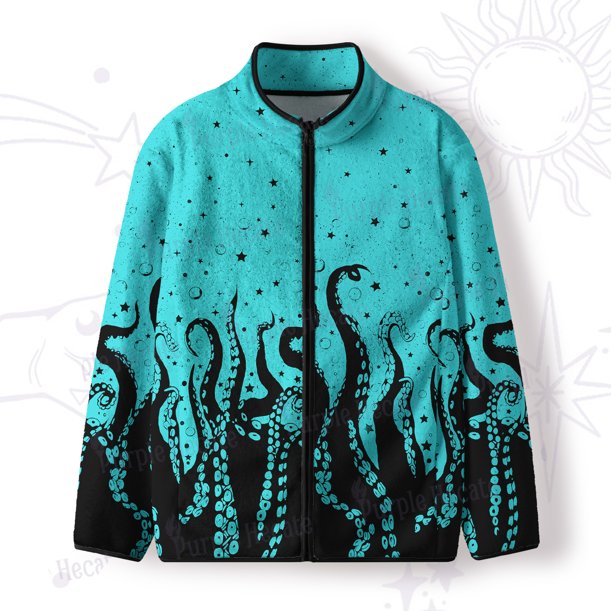 Purplehecate Tentacles of the Deep Full Zip Fleece Jacket