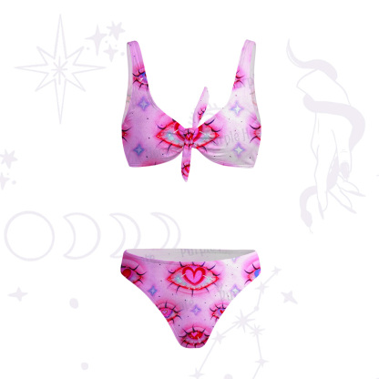 Purplehecate Mystic Love-Eye Versa-Tie Two-Piece Swimsuit