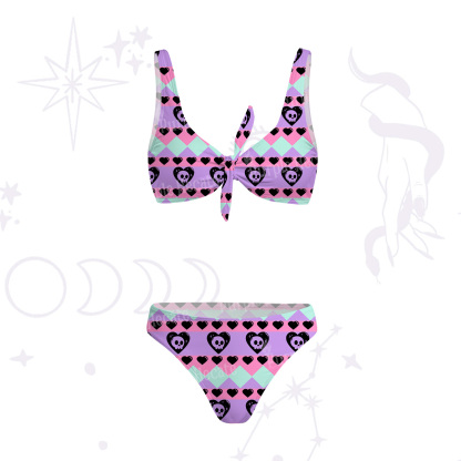 Purplehecate Heartful Magic Versa-Tie Two-Piece Swimsuit