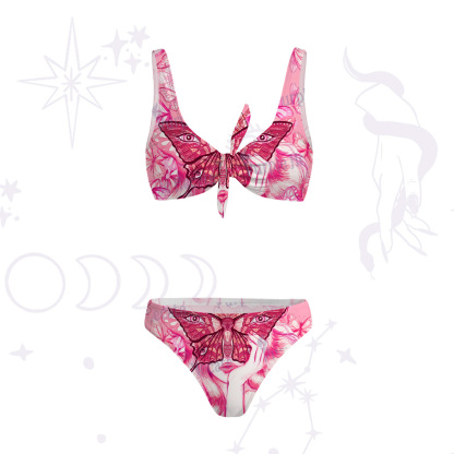 Purplehecate Butterfly Witchy Versa-Tie Two-Piece Swimsuit