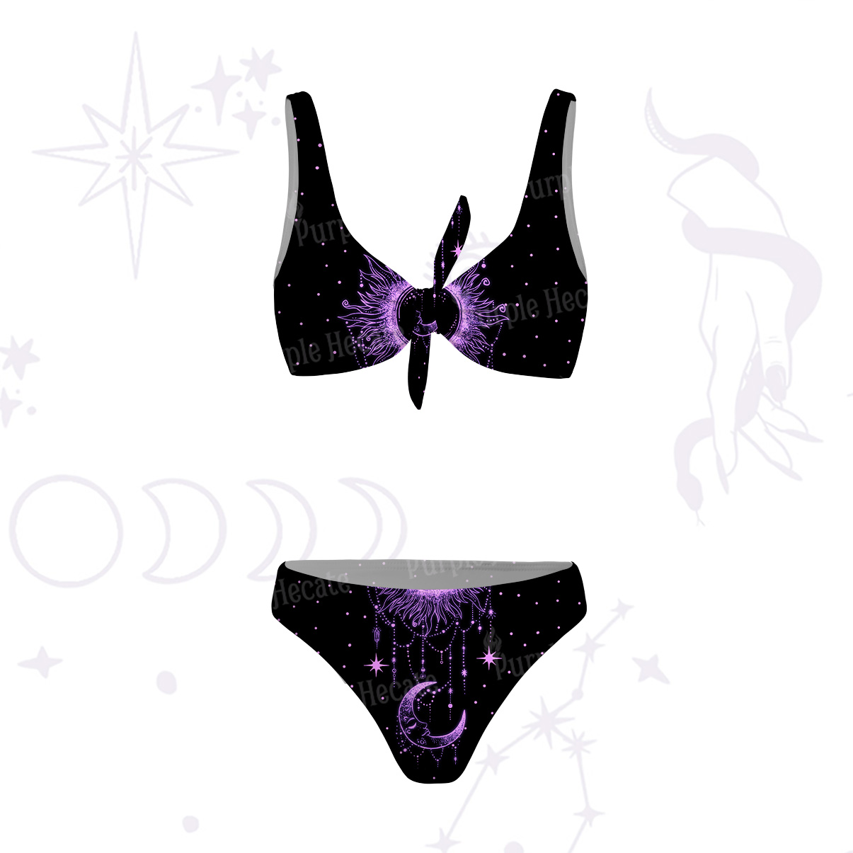 Purplehecate Radiance Of Sun And Moon Versa-Tie Two-Piece Swimsuit