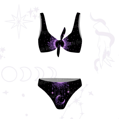 Purplehecate Radiance Of Sun And Moon Versa-Tie Two-Piece Swimsuit
