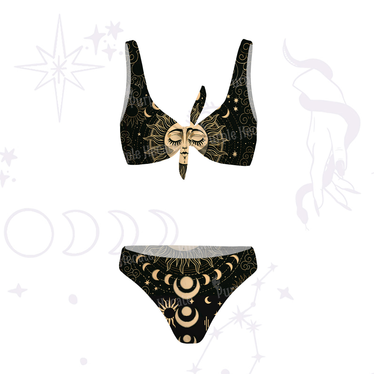Purplehecate Lunar Eclipse Versa-Tie Two-Piece Swimsuit