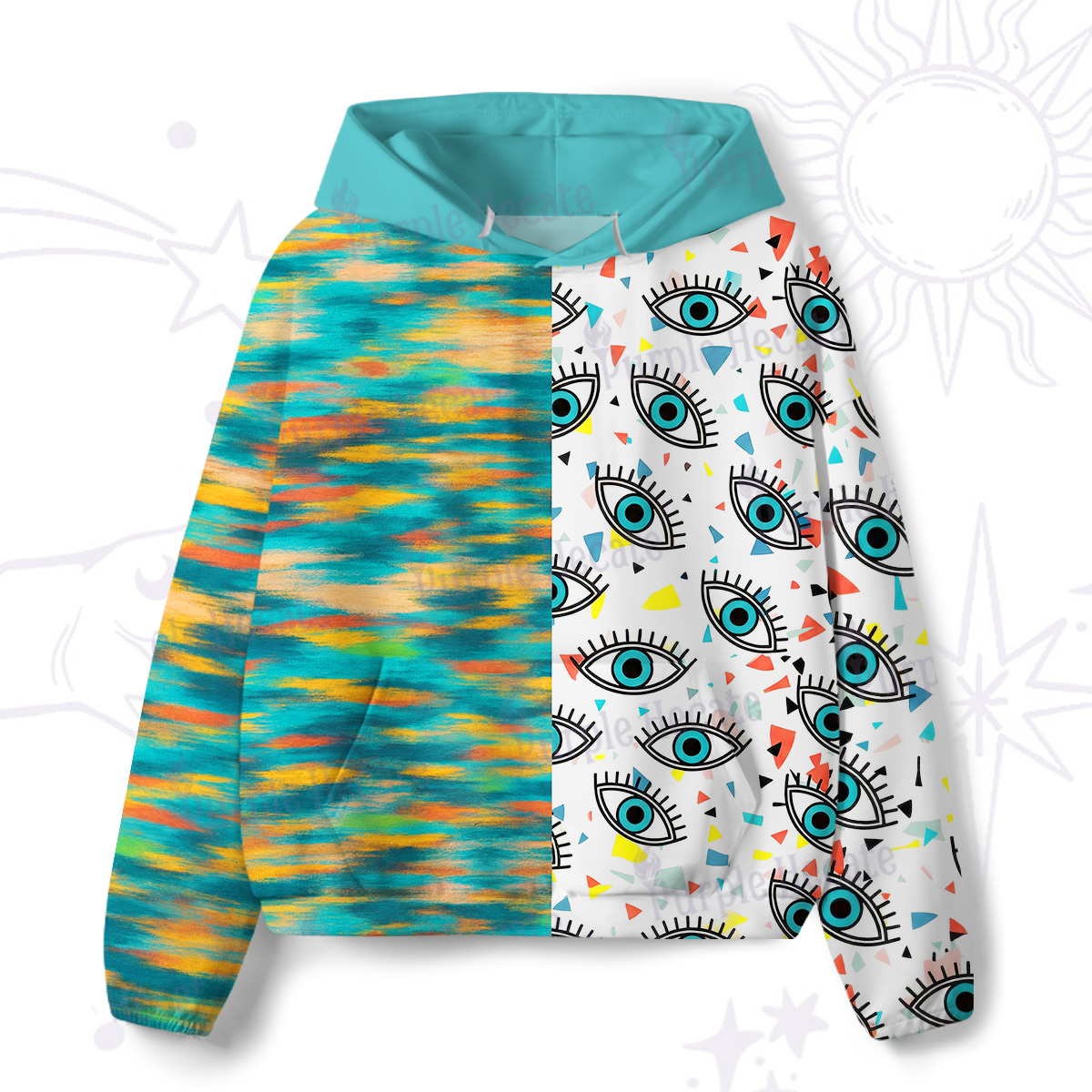 Purplehecate Evil Eye Protection All-Over Print Hoodie