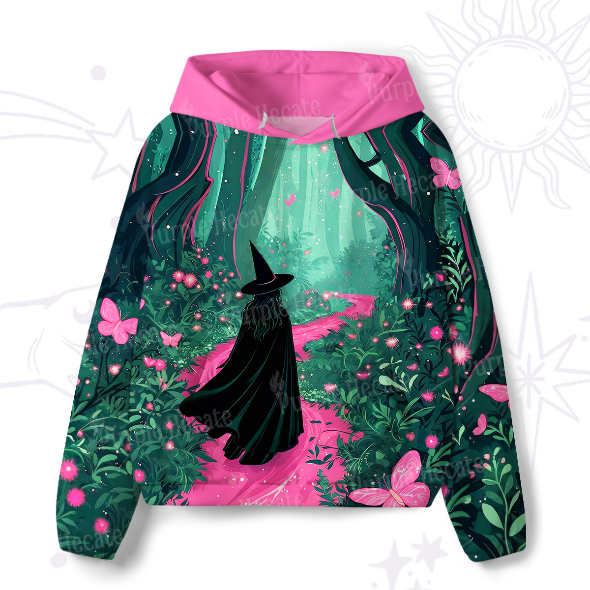 Purplehecate Witchy Forest All-Over Print Hoodie