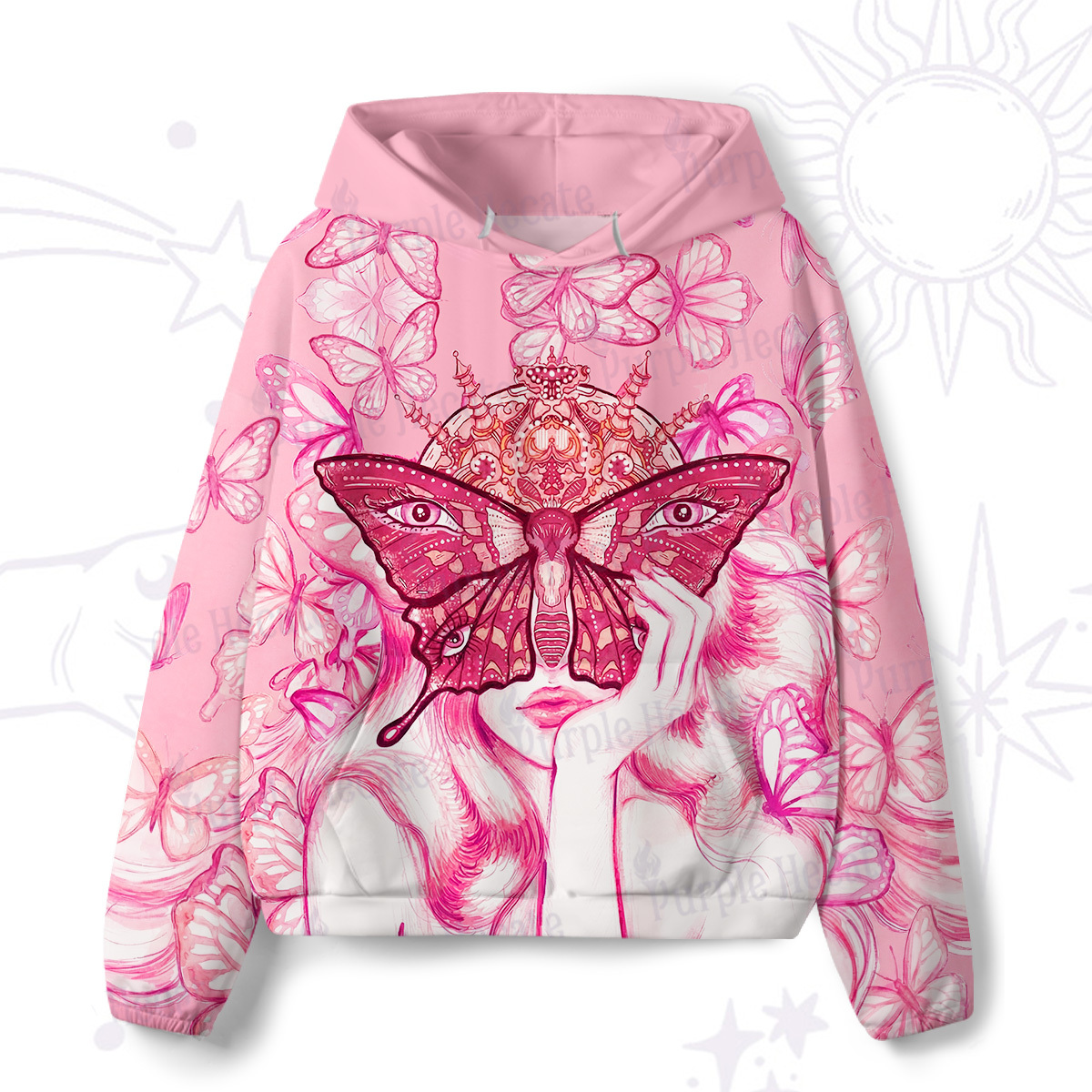 Purplehecate Butterfly Witchy All-Over Print Hoodie