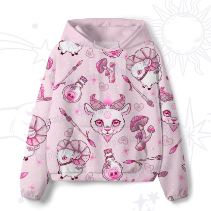 Purplehecate Pastel Occult Goat All-Over Print Hoodie