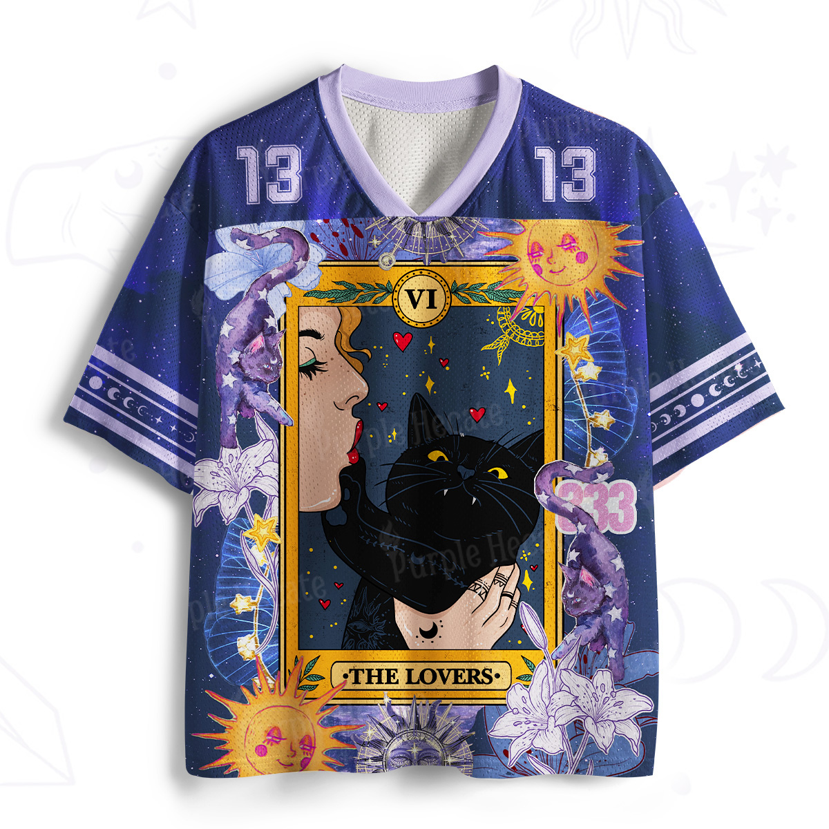 Purplehecate The Lovers Cat Tarot Mesh Jersey