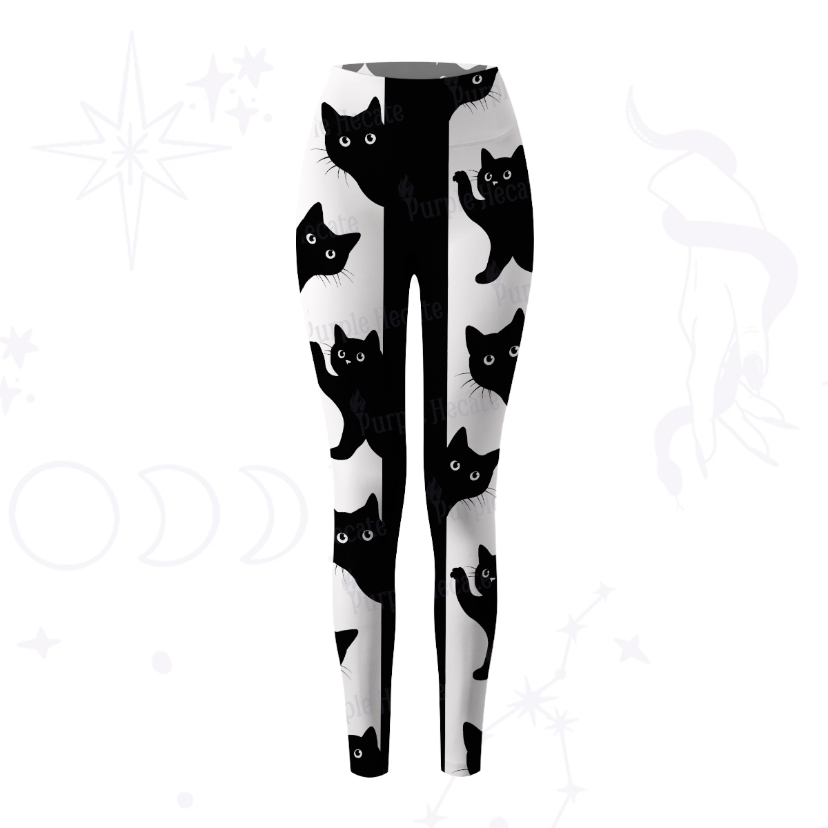 Purplehecate Peekaboo Cats Yoga Pants