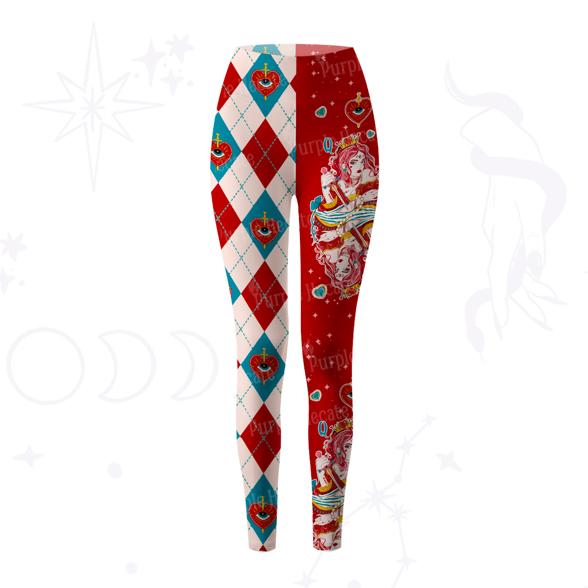 Purplehecate Queen of Hearts Yoga Pants
