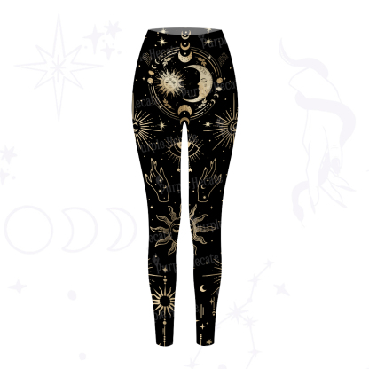 Purplehecate Celestial Sun and Moon Yoga Pants