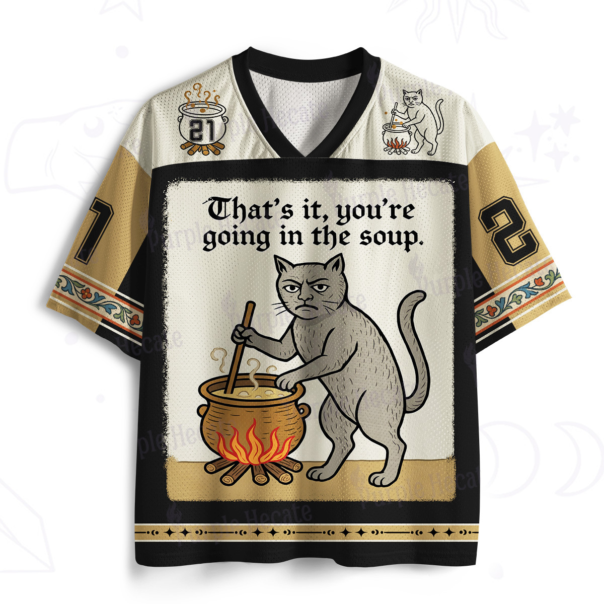 Purplehecate That's It You're Going in the Soup Mesh Jersey
