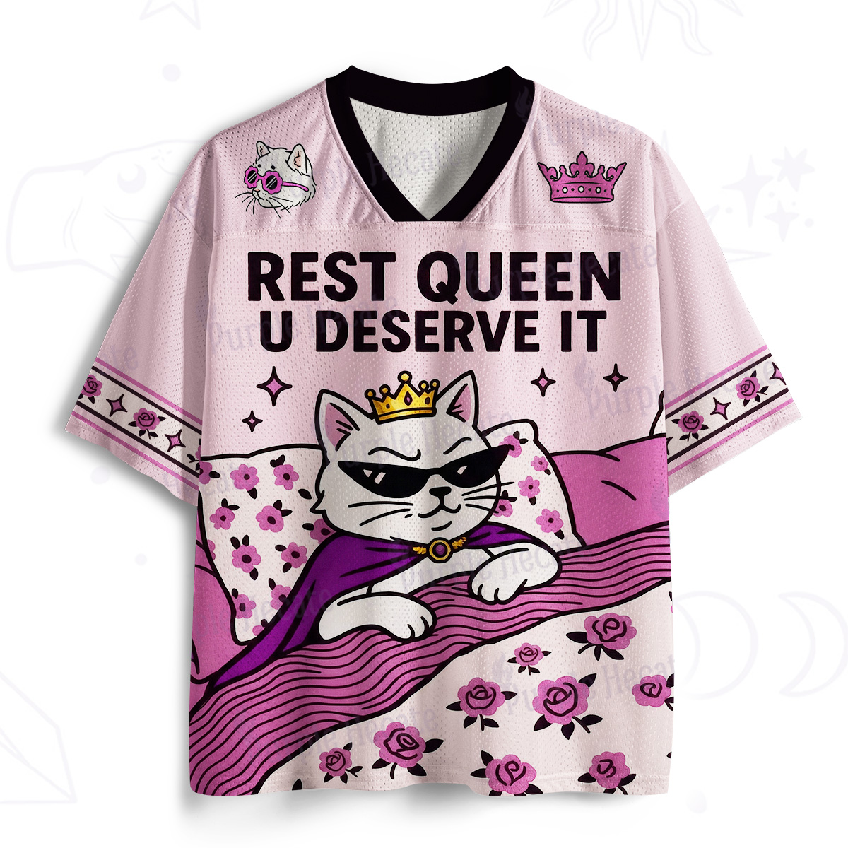 Purplehecate Rest Queen U Deserve It Mesh Jersey