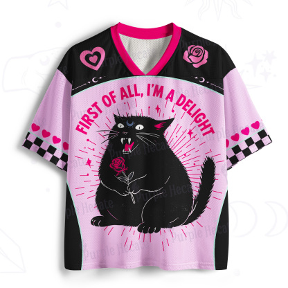 Purplehecate First Of All I'm A Delight Cat Mesh Jersey