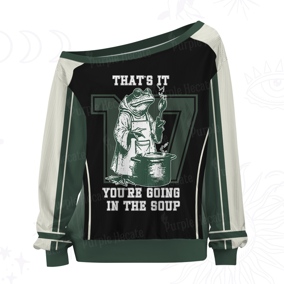 Purplehecate That's It You're Going in the Soup Off The Shoulder Graphic Jersey
