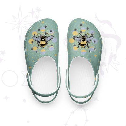 Purplehecate Phases of the Moon Bee Rubber Clogs